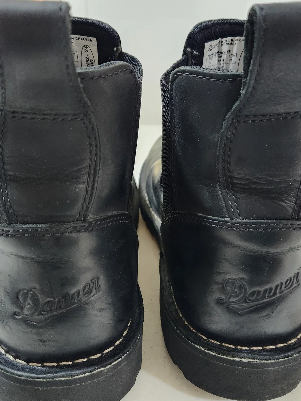 Danner Mens Sz 13 EE Wide Black Leather Chelsea Boots Slip-on